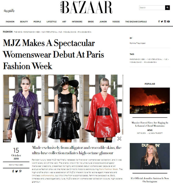 MJZ featured in Harper’s Bazaar Arabia